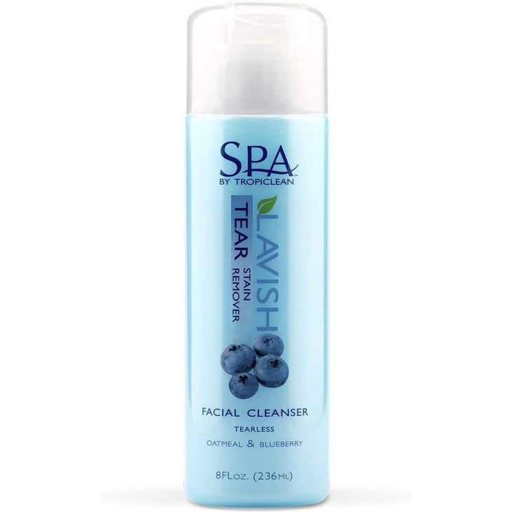 Spa Lavish Tear Stain Remover Facial Cleanser Tearless Oatmeal & Blueberry 8oz