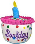 Huxley Kent Dog Toy Power Plush Happy Barkday Cake Small