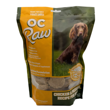 OC Raw Dog Food FD Chicken & Produce Mini Patty Sliders 14 oz