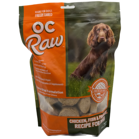 OC Raw Dog Food FD Chicken, Fish, & Produce Mini Patty Sliders 14 oz