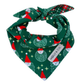 Santa + Royal Stewart Plaid - Reversible Dog Bandana