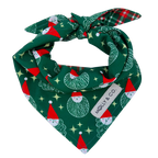 Santa + Royal Stewart Plaid - Reversible Dog Bandana