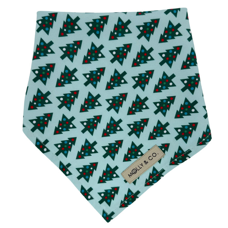 Northern Lights + Deck the Halls - Reversible Dog Bandana