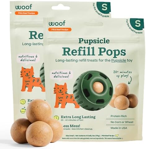 Woof Dog Treat Beef Refill Pops Small 6 oz