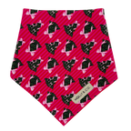 Sugarplum Trees + Giftwrap Plaid - Reversible Dog Bandana