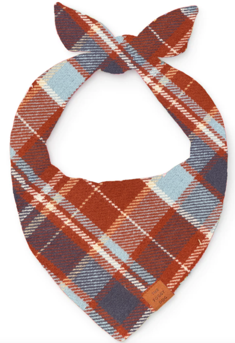 Maple Plaid Flannel Dog Bandana