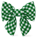 Evergreen Gingham Lady Dog Bow