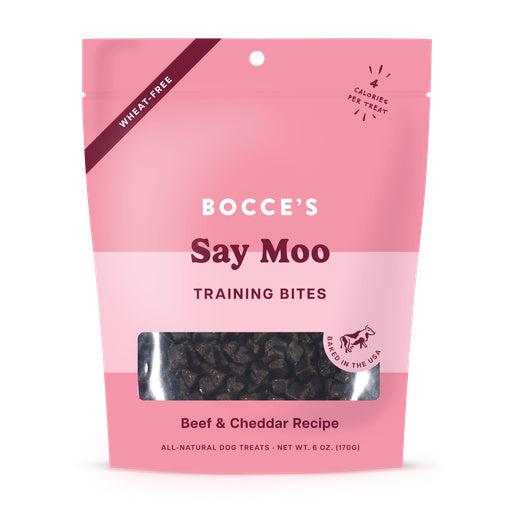 Bocce's Dog Treat Everyday Training Bites Say Moooo 6 oz