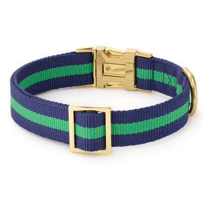 Camden Striped Webbing Dog Collar