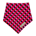 Sugarplum Trees + Giftwrap Plaid - Reversible Dog Bandana