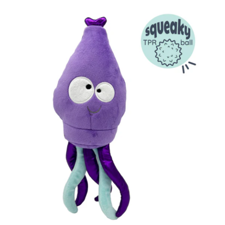 Huxley Kent Dog Toy Slappies Squiggly Squid Small