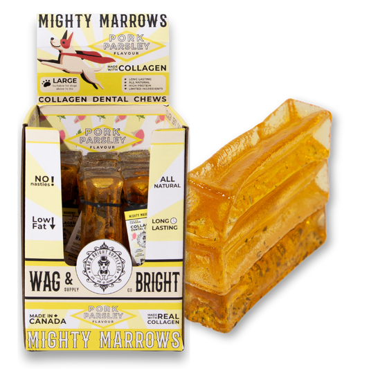 Mighty Marrows Collagen Dental Chew - Pork Parsley - 3 Sizes