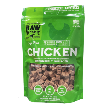 Raw Dynamic Dog Food FD Chicken 14 oz