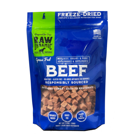 Raw Dynamic Dog Food FD Beef 14 oz
