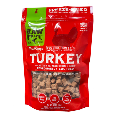 Raw Dynamic Dog Food FD Turkey 14 oz