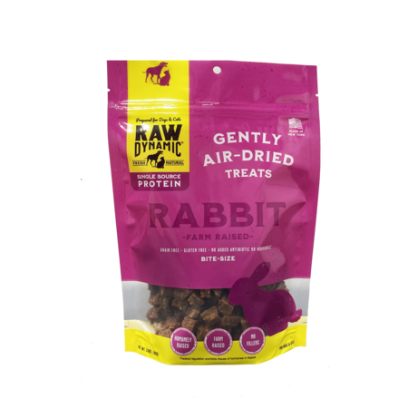 Raw Dynamic Dog Treat Air Dried Rabbit 3.6 oz