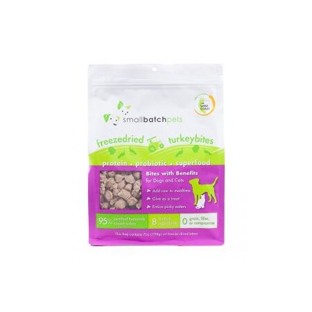Smallbatch Dog Treat FD Super Booster Turkey Bites 7 oz