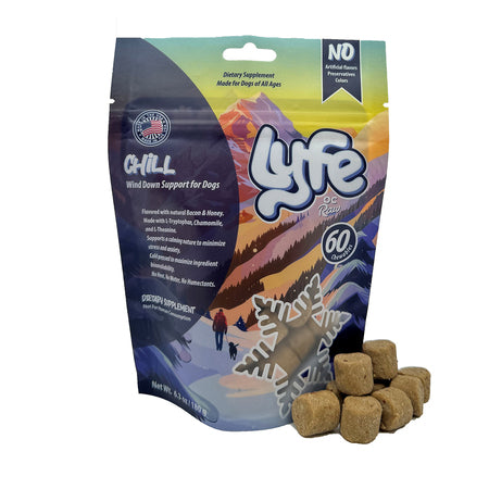 OC Raw Lyfe Dog Treat Cold Press Chew Chillax 6.3 oz