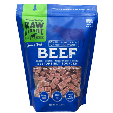 Raw Dynamic Frozen Dog Food Beef 6#