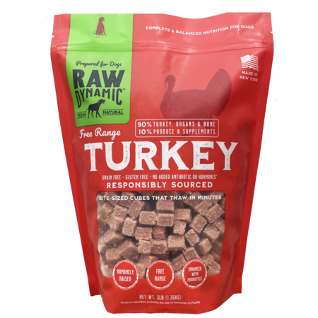 Raw Dynamic Frozen Dog Food Turkey 6#