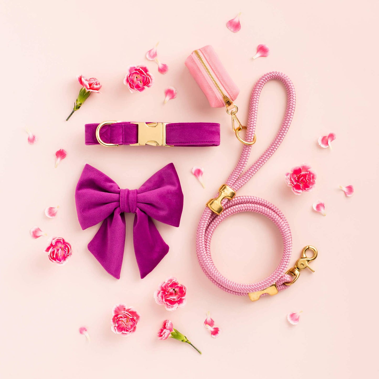 Plum Velvet Dog Collar