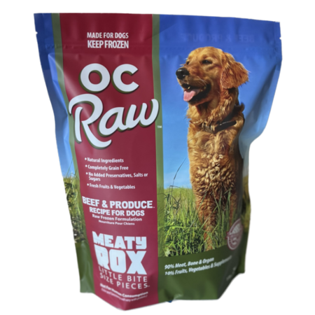 OC Raw Frozen Dog Beef & Produce Meaty Rox 3#