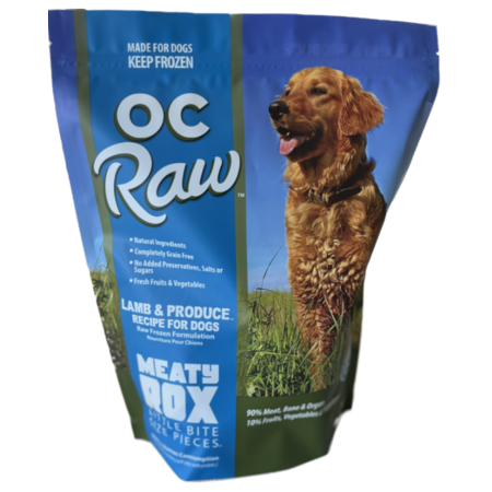 OC Raw Frozen Dog Lamb & Produce Meaty Rox 3#