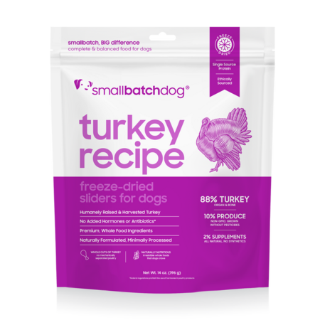 Smallbatch Dog Food FD Sliders Turkey 25 oz