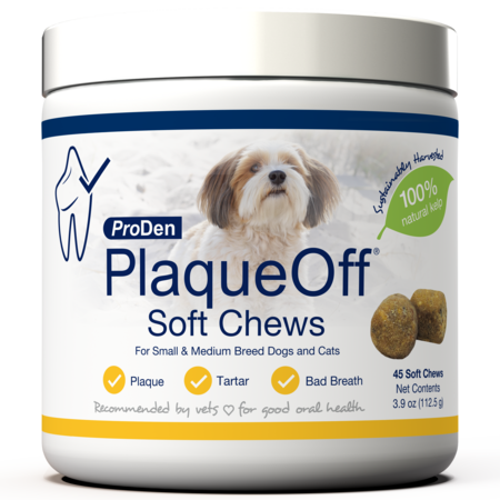 Swedencare Plaqueoff Dog Health Dental Soft Chews Small/Medium Breed 45 ct