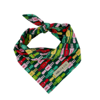 Evergreen Argyle + Nutcracker - Reversible Dog Bandana