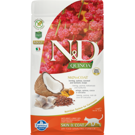 Farmina Cat Dry GF QUINOA LID Skin & Coat Herring 3.3#