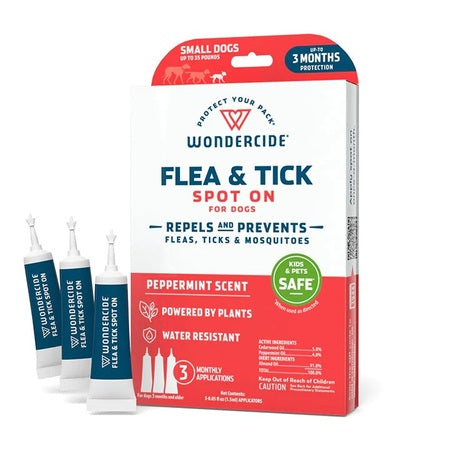 Wondercide Flea & Tick Spot On For Dogs Small Peppermint