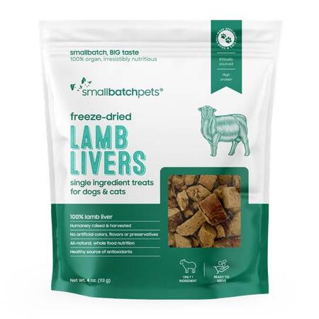 Smallbatch Dog Treat FD Lamb Liver 4 oz