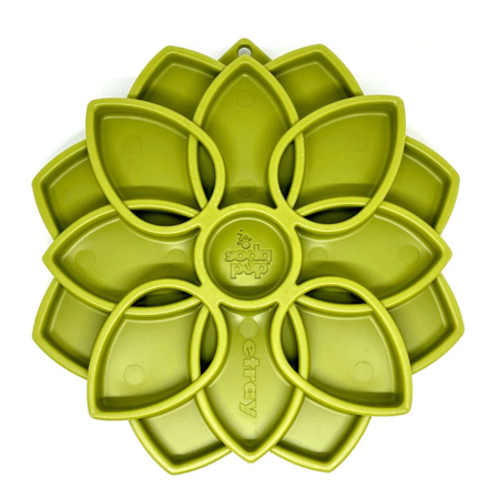 Sodapup Dog Slow Feeder Shallow E-Tray Mandala Green
