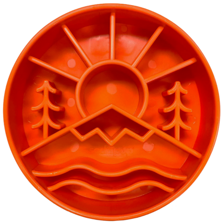 Sodapup Dog Slow Feeder Deep E-Bowl Great Outdoors Orange