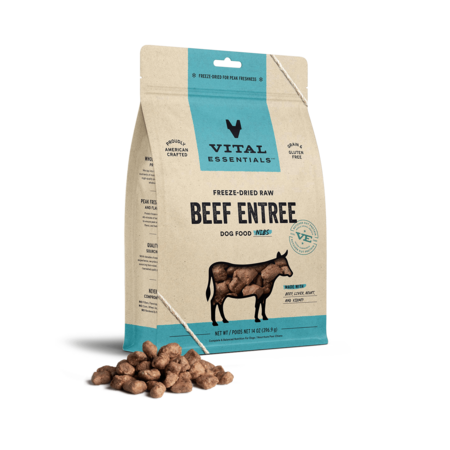 Vital Essentials® Freeze-Dried Raw Beef Entree & Mixer Dog Food Crunchy Nibs, 14 oz