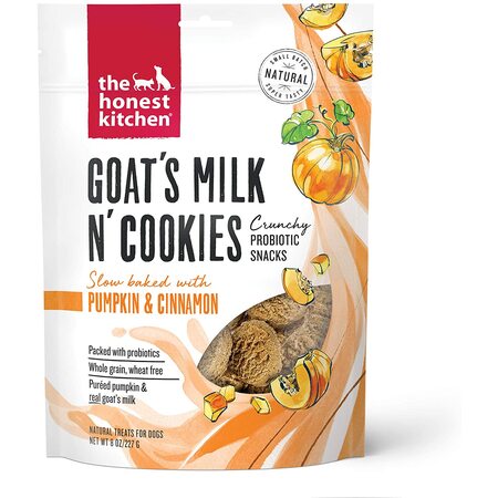 Honest Kitchen Dog Treat Goat's Milk Cookies Pumpkin 8 oz