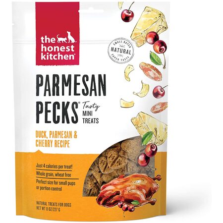 Honest Kitchen Dog Treat Parmesan Pecks Duck Parmesan Cherry 8 oz