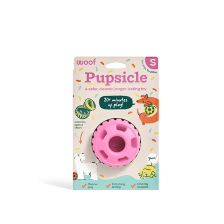 Woof Dog Toy Pupsicle Birthday Pink Small