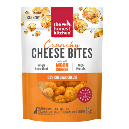Honest Kitchen Dog Treat Wishes Cheese Bites Cheddar 2 oz