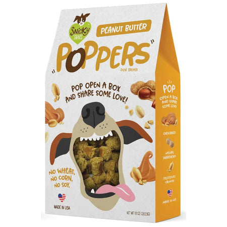 Snicky Snaks Dog Treat Poppers Peanut Butter 10 oz