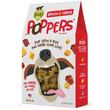 Snicky Snaks Dog Treat Poppers Bacon Cheese 10 oz