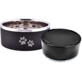 Indipet Stainless Double Wall Dish Black 32oz