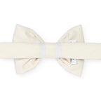 Ivory Velvet Dog Bow Tie
