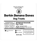 B&B Barkin Banana Bones Dog Treats 4oz