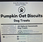 B&B Pumpkin Oat Biscuits Dog Treats 4oz