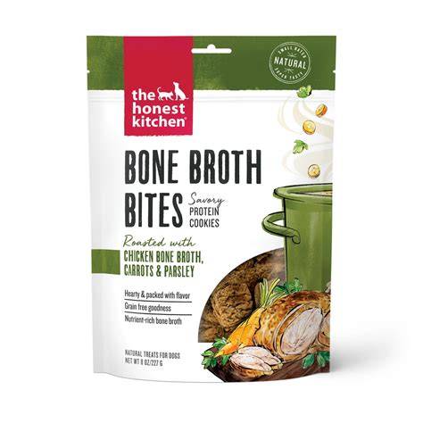 Honest Kitchen Treat Bone Broth Bites Chicken Carrot 8oz