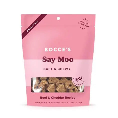 Bocce's Dog Treat Everyday S&C Say Moooo 6oz Bag