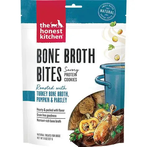 Honest Kitchen Treat Turkey Pumpkin Bone Broth Bites 8oz