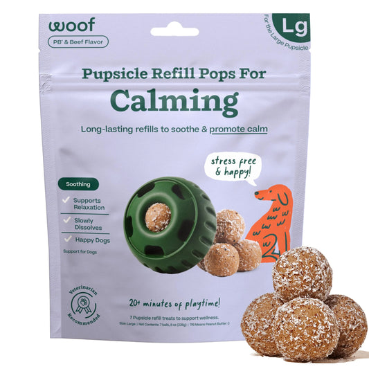 Woof Dog Treat Calming Wellness Refill Pops Large 8 oz